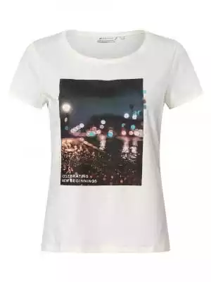 Atrakcyjny nadruk z przodu celebruje nowy początek: T-shirt z czystej bawełny od Tom Tailor Denim.