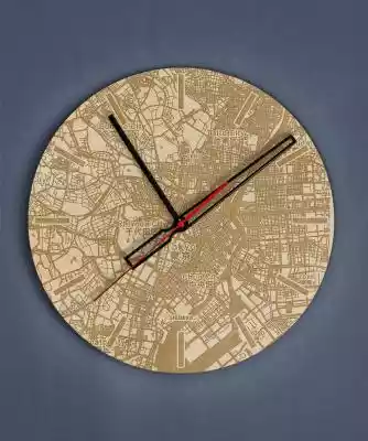Dekoracyjny, drewniany zegar na ścianę - Podobne : Miasto i rzeka - 476