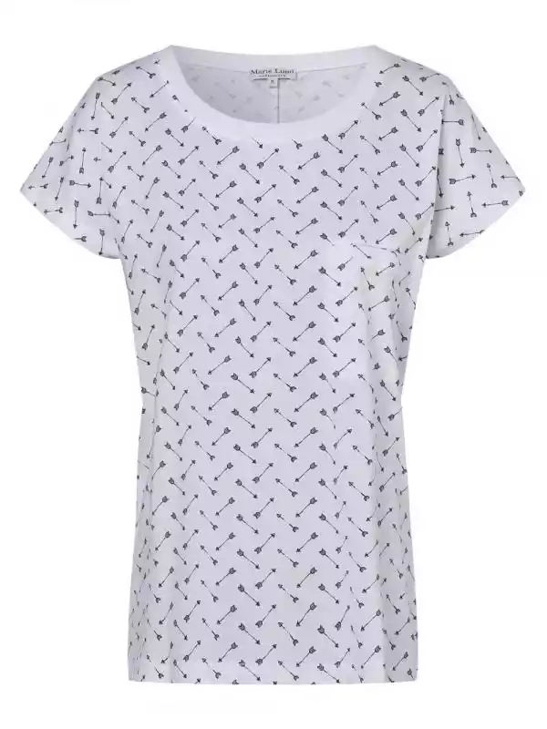 Marie Lund - T-shirt damski, biały Marie Lund ceny i opinie