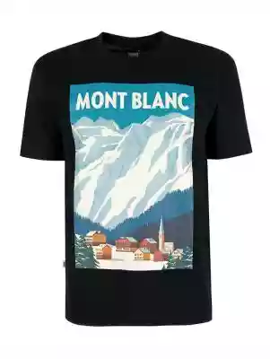 T-Shirt Relaks Unisex Czarny Plakat Mont