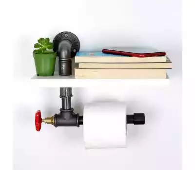 Toilet paper holder with a shelf BORU 14 Podobne : Toilet paper holder with a shelf BORU 14x30 cm szary/białe - 930517
