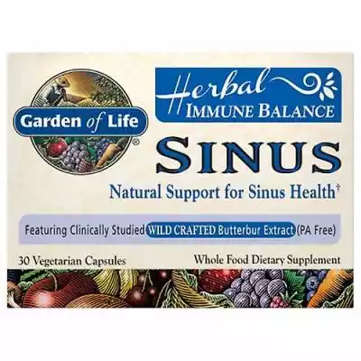 Garden of Life Immune Balance, Sinus 30  Podobne : Garden of Life Perfect Food, 300 mg (Opakowanie 1 szt.) - 2792180