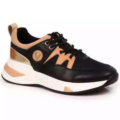 Sneakersy damskie na platformie czarne V Podobne : Sneakersy damskie GOE LL2N4079 dżety - 85099