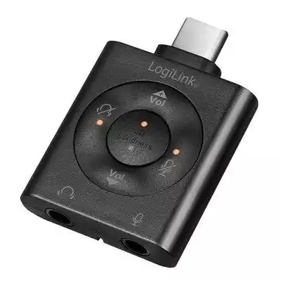 LogiLink Adapter audio USB-C/M do 2xjack Podzespoły komputerowe/Karty dźwiękowe