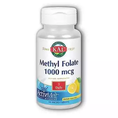 Kal Methyl Folate,  1000 mcg,  60 Count (Opakowanie 2)