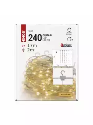 Kurtyna D3EW01, ciepła biel, IP44 Lampy wewnętrzne > Oświetlenie świąteczne