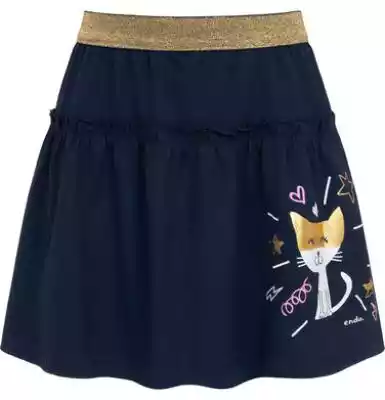 Spódnica dla dziewczynki, z kotem, grana Podobne : Spódnica dla dziewczynki, w serca, granatowa, 9-13 lat - 30413