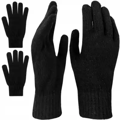 Czarne Rękawiczki Męskie Ciepłe Zimowe K rekawiczki zimowe