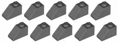 Lego skos 1x2 45st dachówka c. szara 10  Podobne : Lego skos dachówka 1x2 c. piaskowa 4 szt 3040 Nowa - 3130891
