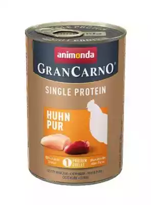 Animonda GranCarno Single Protein Kurczak - mokra karma dla psów Animonda GranCarno Single Protein Kurczak - to pełnoporcjowa karma przeznaczona dla dorosłych psów. Firma Animonda jest niemieckim producentem karm dla zwierząt domowych. Od 1991 roku zajmuje się wytwarzaniem żywności dla psó