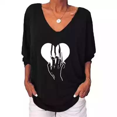 Mssugar Damska koszulka z nadrukiem Brok Podobne : Mssugar Damska koszulka z nadrukiem Broken Heart Czarny M - 2751524