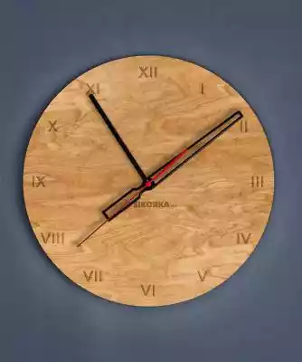 Dekoracyjny, drewniany zegar na ścianę - Podobne : VLAHA VCT1032 zegar dębowy Original czarny, śr. 45 cm - 270994