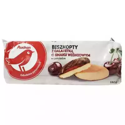 Auchan - Biszkopty z galaretką wiśniową  Produkty spożywcze, przekąski/Ciastka/Biszkopty, wafelki