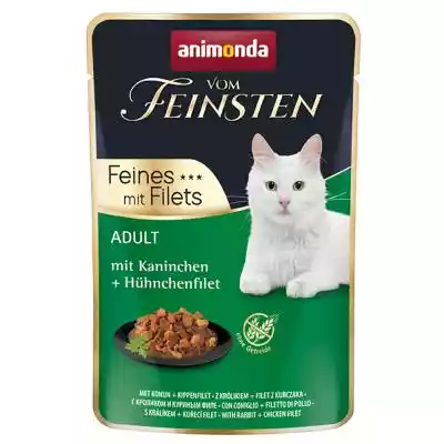 Każdy posiłek jest niespodzianką: Animonda Vom Feinsten Adult Feine zapewnia większą różnorodność w misce,  ponieważ pakiet mieszany zawiera cztery doskonałe smaki. Mokra karma jest produkowana w Niemczech z wyselekcjonowanych składników i rozpieszcza Twojego dorosłego kota pysznym smakiem