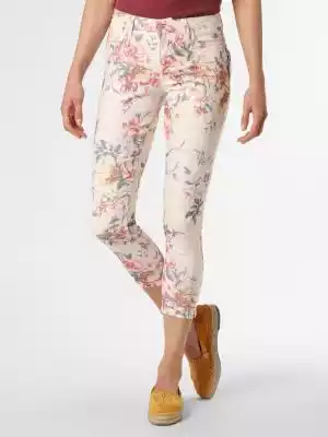 Kobiecy krój skinny fit,  romantyczny kwiatowy nadruk,  miejski styl 5 pocket: jeansy Chloe marki Blue Fire.