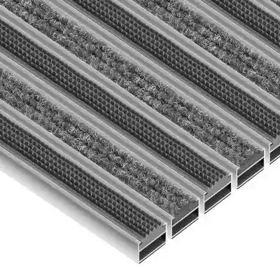Opis produktuClean Ryps-Rubber to wewnętrzna wycieraczka aluminiowa z osuszającymi wkładami czyszczącymi osadzonymi w profilach aluminiowych. Cechuje się wysoką wytrzymałością,  a przede wszystkim odpornością są na ścieranie i wygniatanie. Całość wycieraczki połączona jest przy pomocy nier