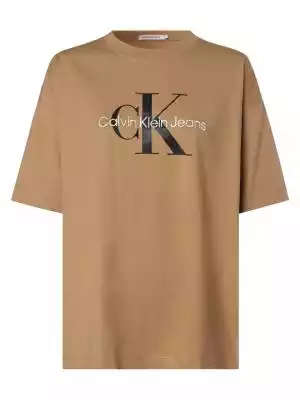 Calvin Klein Jeans - T-shirt damski, beż Kobiety>Odzież>Koszulki i topy>T-shirty