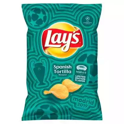 Lay's o smaku Hiszpańskiej Tortilli to edycja limitowana,  której smak jest inspirowany tradycyjną hiszpańską potrawą. To propozycja idealna dla fanów footballu,  zwłaszcza na wieczory z Lay's i UEFA Champions League.