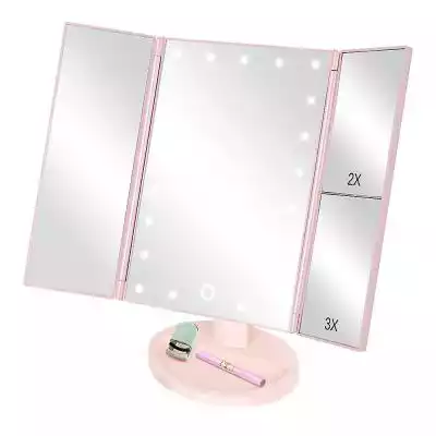 Opis produktu
Kolor: biały różowy czarny
Materiał produktu: ABS
Specyfikacja produktu: 350 (Rozwiń) * 290 * 120 MM
Zasilanie: 4 sztuki baterii AAA (brak w zestawie) lub USB,  aby działał
Pakiet opakowania:  1 * 22 światła trójskładane lustro kosmetyczne lusterko do makijażu 
br>1.High Qual