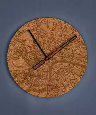 Drewniany zegar na ścianę - miasto Londy Podobne : Miasto, którym się staliśmy - 517448