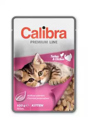 Calibra Kitten Indyk i Kurczak - saszetk Podobne : Calibra Adult Kurczak i Wołowina - saszetka dla kota 100g - 45753