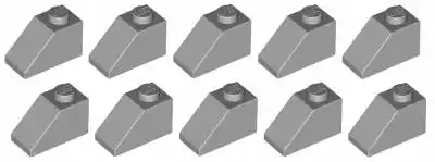 Lego skos 1x2 45st dachówka j. szara 10  Podobne : Lego 3040 Skos 2x1 Magenta 10 szt. Nowy - 3135606