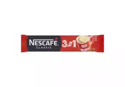 Rozpuszczalny napój kawowy. Nescafé 3in1 Classic to wyjątkowe połączenie pysznej białej kawy i cukru mieszczące się w małych,  poręcznych,  podłużnych saszetkach. Doskonałe proporcje zawarte w każdym "paluszku" dają możliwość szybkiego i łatwego przygotowania Twojej ulu