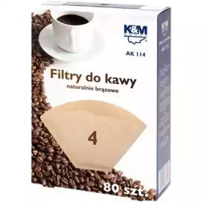 K&M Filtry do kawy 4 80 szt.             Podobne : Filtry Zamienniki FY3433 FY3432 Do Philips AC3259 - 1897545