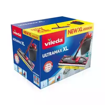 Vileda Mop zestaw UltraMax BOX XL Podobne : Zestaw 6 par kapci dla gości z filcu (Czerwony) - 805826