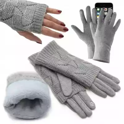 Rękawiczki damskie 3w1 ciepłe kobiece z  rekawiczki zimowe