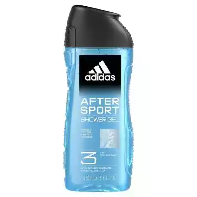         Adidas                Adidas After Sport 3w1Nawilżający żel do mycia ciała,  włosów i twarzy o chłodnym aromatycznym zapachu.Formuła wegańska.Nie zawiera środków powierzchniowo czynnych na bazie siarczanów. Testowany pod kontrolą dermatologiczną.}    