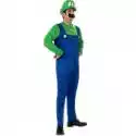 Super Mario Luigi Kostium cosplayowy Dorosły Dzieci Fantazyjna sukienka Strój Odzież Luigi Green Mężczyźni S