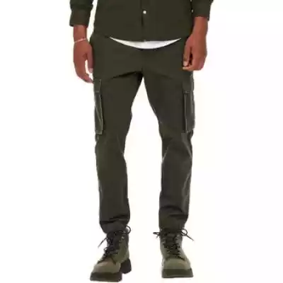 Spodnie bojówki Only & Sons   22022975 Podobne : Spodnie bojówki Produkt  PANTALON CARGO NEGRO HOMBRE  12193703 - 2282681