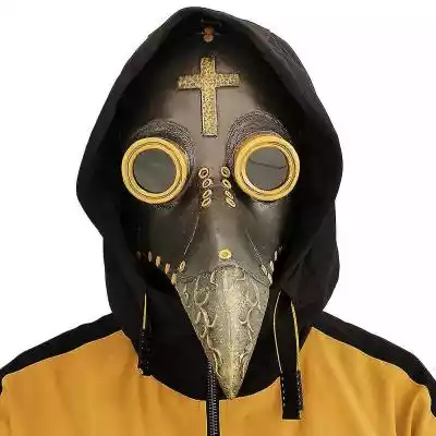 Mssugar Plague Doctor Bird Mask Beak Hal Podobne : Mssugar Retro Steampunk Maska gazowa na Halloween Cosplay Masquerades Costume Parties Złoto - 2731780