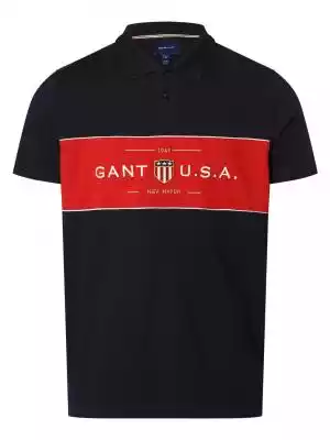 Elegancka koszulka polo marki Gant zyskuje nowoczesny wygląd dzięki haftowanemu logo w kontrastowym kolorze.