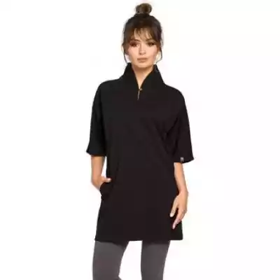 Tuniki Be  B043 Tunika kimono - czarna  multicolour Dostępny w rozmiarach dla kobiet. EU XXL, EU S, EU M, EU L, EU XL.