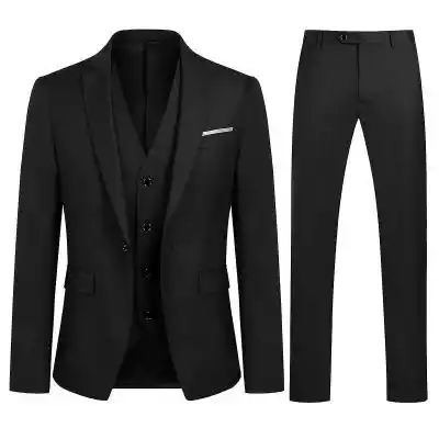 Suning Mens Suit Business Casual 3-częśc Ubrania i akcesoria > Ubrania > Garnitury > Garnitury ze spodniami