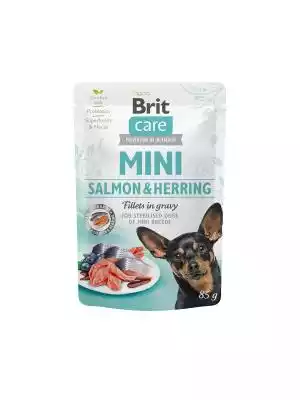 Brit Care Mini Salmon & Herring - Łosoś i Śledź - karma mokra dla psów ras mini i małych po streylizacji Marka Brit została stworzona w 1994 w czeskiej Pradze. Ze względu na fakt,  że od samego początku działa jako firma rodzinna,  za swój cel stawia poszanowanie Swoich 