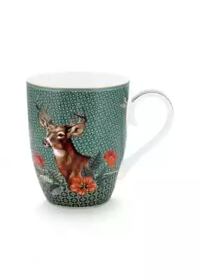 Kubek Winter Wonderland Deer Green PiP S Kategorie > Kubki porcelanowe > Kubki do cappuccino