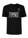 T-Shirt Relaks Unisex Czarny Fioletowe Góry - ZIMNO