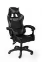 TS INTERIOR  - Fotel biurowy obrotowy gamingowy czarno szary