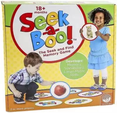 Seek-a-Boo to wciągający sposób na budowanie słownictwa dziecka i poprawę umiejętności pamięciowych dzięki dopasowywaniu i powtarzaniu. Twoje aktywne dziecko pokocha przechodzenie od karty do karty,  zaglądanie pod każde koło 
