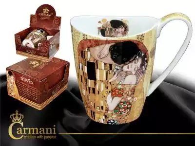 Luksusowy porcelanowy kubek z motywem Vanessy G. Klimt - Pocałunek 2.
