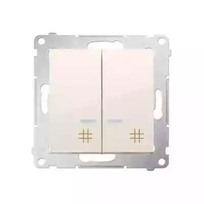 Łącznik krzyżowy Kontakt-Simon 54 DW7/2L Podobne : Włącznik podwójny IP44 HERMES  Biały  ELEKTRO-PLAST - 1042496