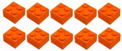Lego cegły 2x2 pomarańczowe 3003 10szt Nowe S231