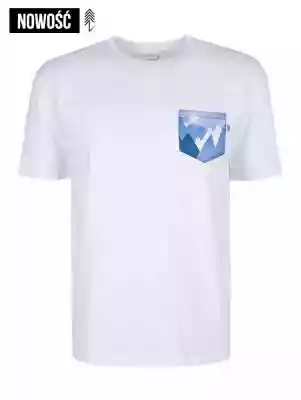 T-Shirt Relaks Unisex Biały z Kieszonką 