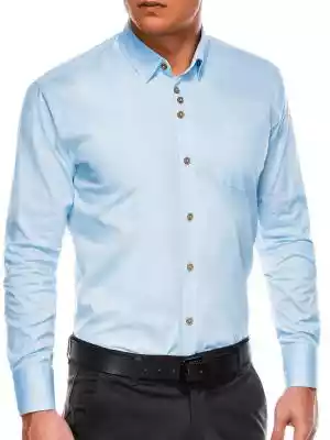 
Slimowana koszula męska
Oryginalne zapięcie pod szyją 
Kołnierzyk zapinany na guziki 
Na lewej piersi naszyta niewielka kieszonka
Wewnętrzna strona mankietów i kołnierzyka w kontrastowym kolorze
Pięć wariantów kolorystycznych do wyboru
Materiał: 97% bawełna,  3% elastan
Kolor: błękitny