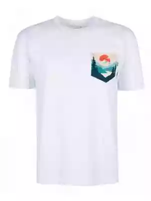 T-Shirt Relaks Unisex Biały z Kieszonką  Podobne : T-Shirt Relaks Unisex Biały z Kieszonką Góry- ZIMNO - 3602