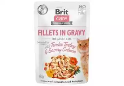 Brit Care Cat Saszetka Fg Indyk I Łosoś  Podobne : BRIT Premium Sterilised Gravy Fillets Salmon - mokra karma dla kota - 85 g - 88341