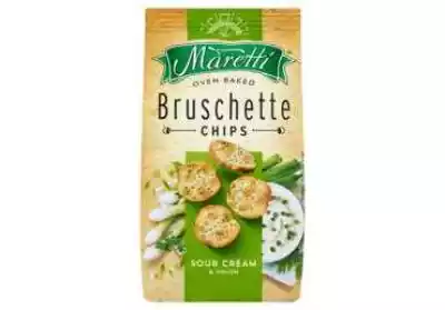 MARETTI Bruschette chips o smaku śmietan Artykuły spożywcze > Przekąski > Słone paluszki i precelki